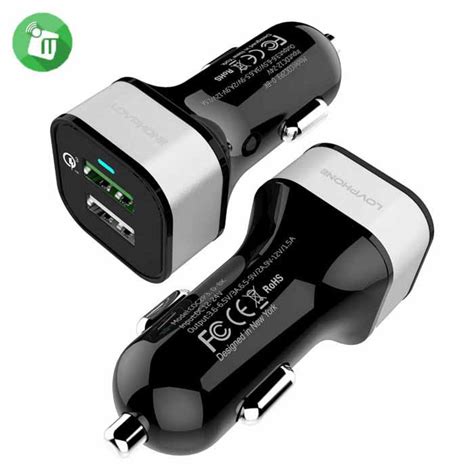 LOVPHONE Quick Charger 3 0 Dual Ports USB Car Charger