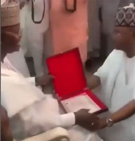 Kogi Governor Elect Usman Ododo Kneels Before Incumbent Governor