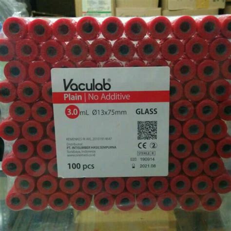 Jual Tabung Sample Darah Vaculab Plain Ml Micro Tube Glass Shopee