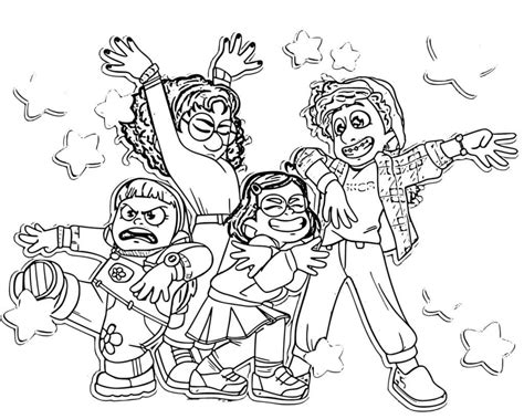 Funny Mei Lee Turning Red Coloring Page Free Printable Coloring Pages