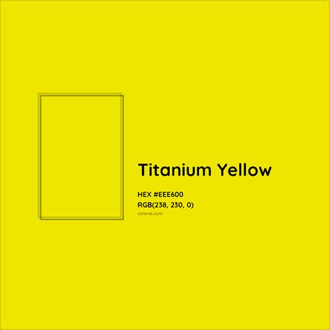 About Titanium Yellow - Color codes, similar colors and paints ...