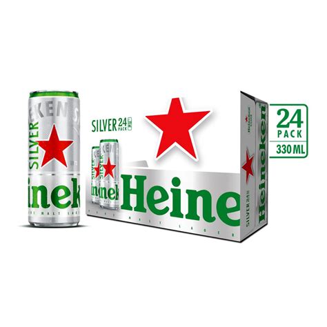 Thùng bia Heineken Silver 24 lon cao 330ml lon Ken Bạc Bia và trái