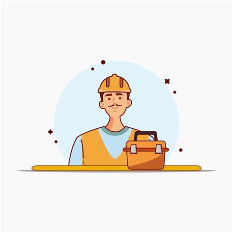 Premium Vector | Kontraktor Worker Vector Character