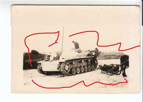 Foto Panzer Tank Sturmgeschütz III Ausf G Winter Camo Tarnung Postimages