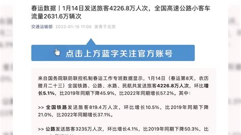 春运第8天，交通运输部：全国发送旅客4226 8万人次 凤凰网视频 凤凰网