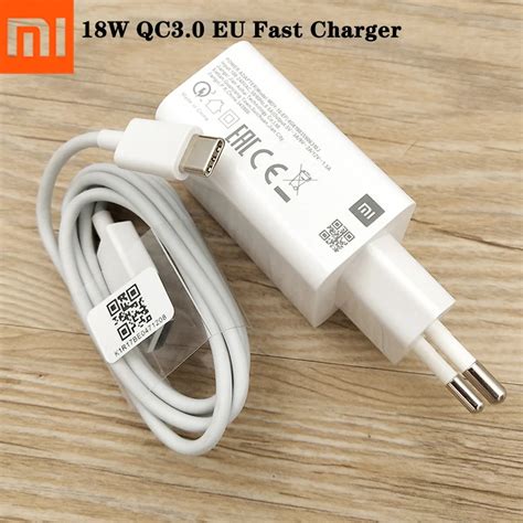 Original Xiaomi Redmi Note 9 Pro Qc30 Fast Usb Wall Charger 3a Type C