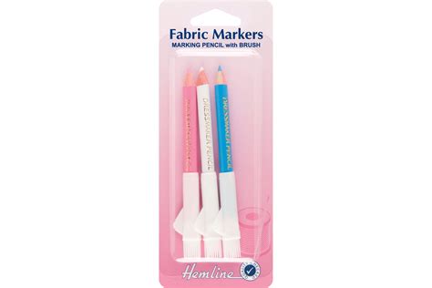 Hemline Dressmaker Pencils With Brushes Assorted Colours Pack Of