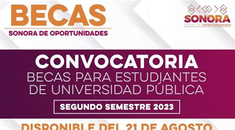 Invitan A Universitarios A Solicitar Beca Sonora De Oportunidades