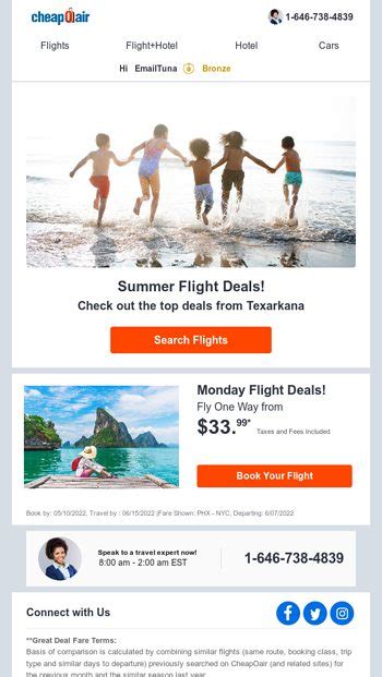 Monday Flight Deals Fly From 33 99 CheapOair Email Archive