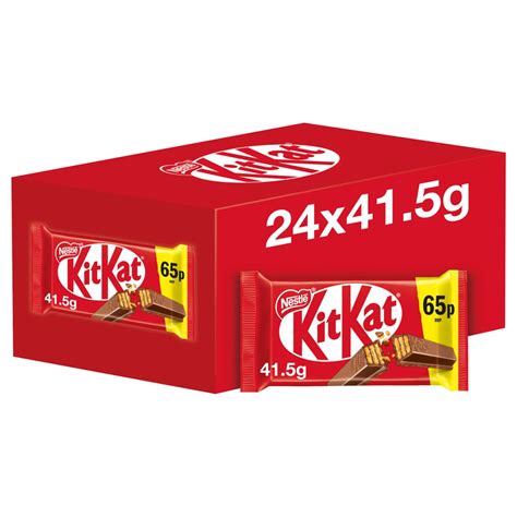 Kit Kat 4 Finger Milk Chocolate Bar 41 5g PMP 65p Bestway Wholesale