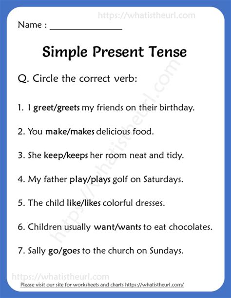 Simple Present Tense Worksheets For Grade 2 Your Home Teacher