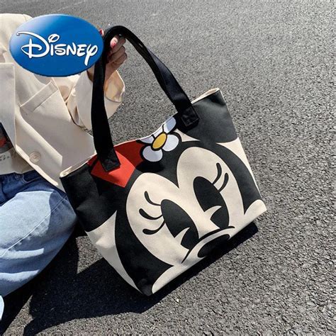 Disney Mickey Mouse Big Face Cartoon Minnie Shoulder Bag Woman Cute