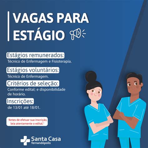 Estagio Na Santa Casa - Santa Casa de Fernandópolis abre vagas para estágio | OExtra.net