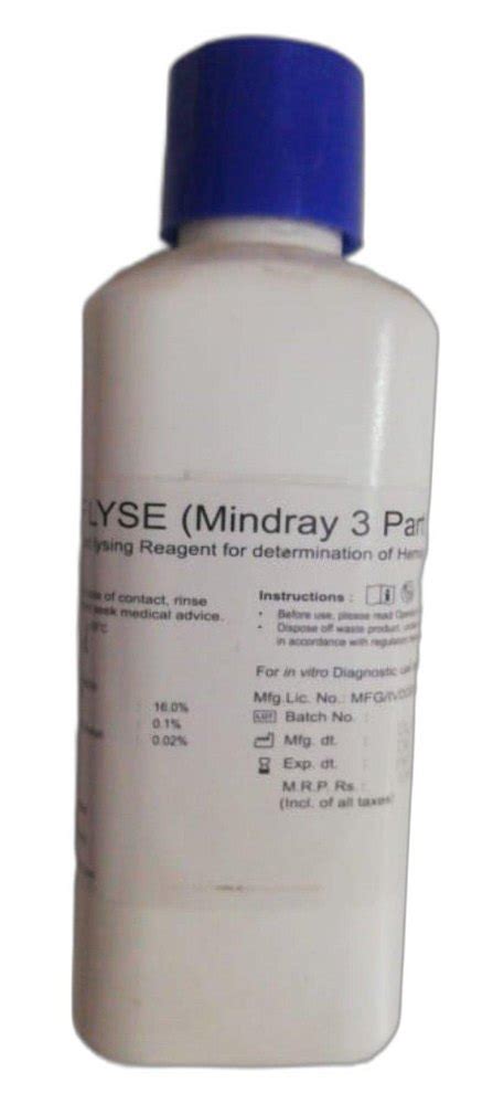 Avantor White Mindray Lyse Hematology Reagent Packaging Type Bottle