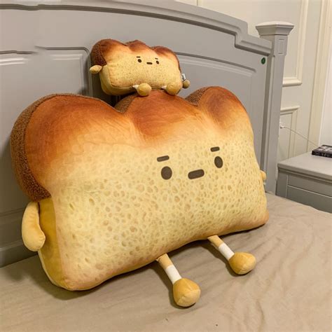 Tukinala Toast Bread Pillow Funny Pillows Bread Shape Plush Pillow