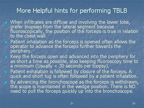 Flexible Bronchoscopy Part 4 A Transbronchial Lung Biopsy