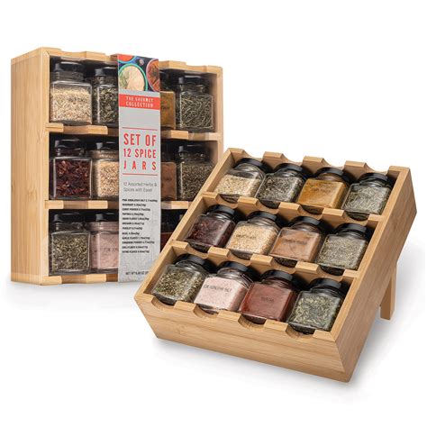 Buy The Gourmet Collection Spice Rack Bamboo Countertop Spice Rack