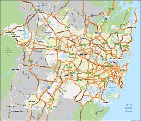 Map of Sydney, Australia - GIS Geography