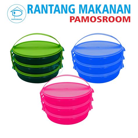 Jual Pamosroom Rantang Susun Plastik 3 Susun Wadah Saji Makanan Rantang