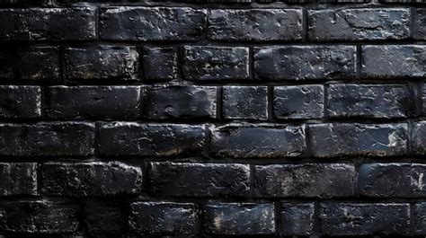 Premium Photo Black Brick Wall Dark Background For Design