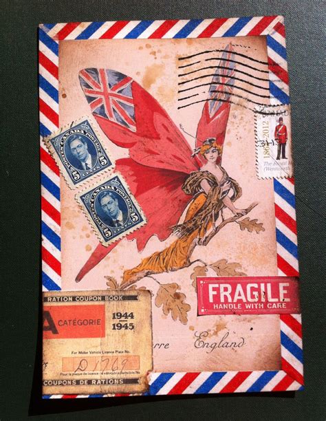 Original Mail Art By Lara Irwin British Butterfly Mail Art