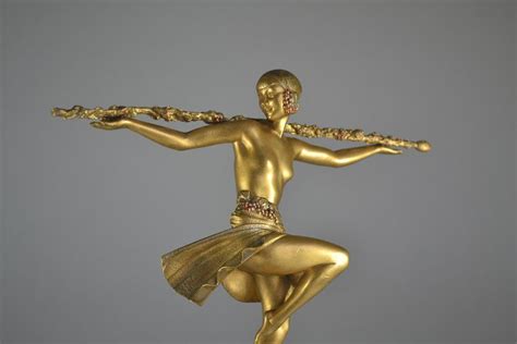 1930 Fr P Le Faguays Rare Thyrse Dancer Bronze Figure Art Deco