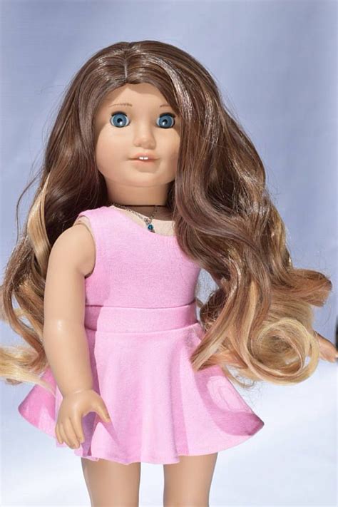 CUSTOM Doll Wig Rainbow Brown Blonde Ombre Heat Safe Etsy Doll Wigs Brown To Blonde