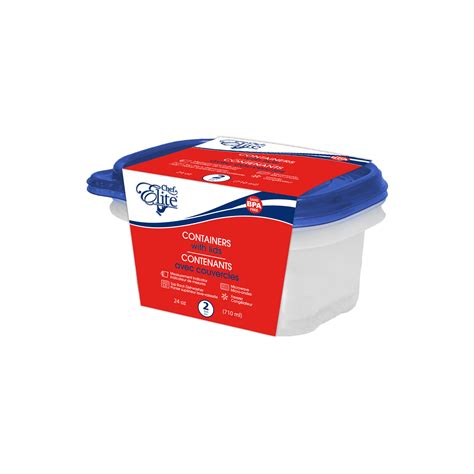 Chef Elite Containers With Lids Oz Ml Pk Dorfin