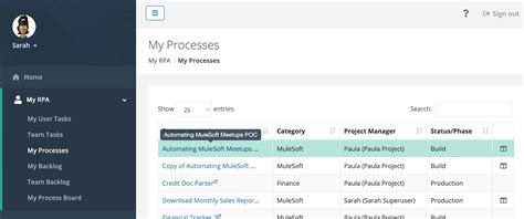 Edit Rpa Processes In Mulesoft Rpa Manager Salesforce Trailhead