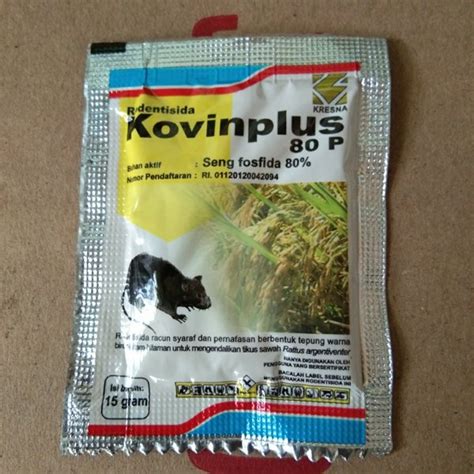 Jual Original Racun Tikus Ampuh Kovin Plus Kemasan Gram Shopee