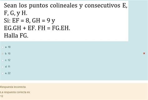 Sean Los Puntos Colineales Y Consecutivos E F G Y H Si Ef