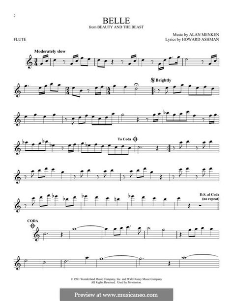 Belle From Beauty And The Beast By A Menken Sheet Music On Musicaneo