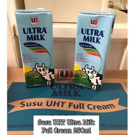 Jual SUSU UHT Ultra Full Cream UHT 250ml Rasa Original Putih Shopee