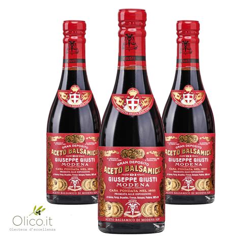 Promo Balsamic Vinegar Of Modena Pgi 3 Gold Medals Giusti 250 Ml X 3