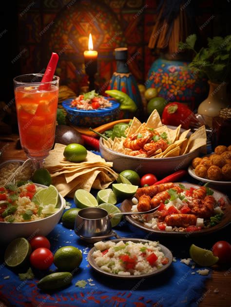 Premium AI Image | national Hispanic heritage month traditional food ...