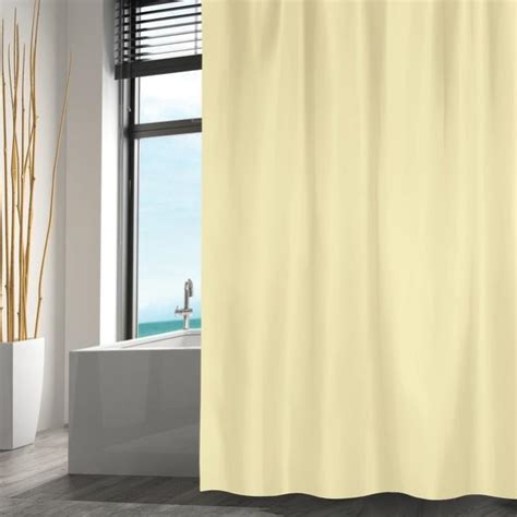 MSV Rideau De Douche Polyester 180x200cm Jaune Clair Leroy Merlin