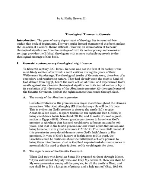 (DOC) Theological Themes in Genesis