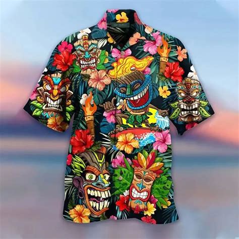 Sommer Lose Atmungsaktive D Druck Trend Ige Coole Mode Hawaii