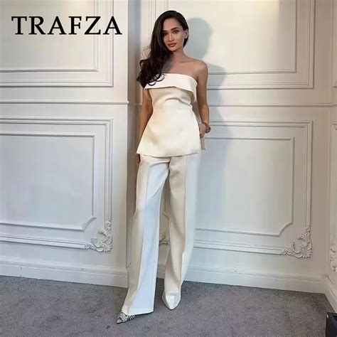 Trafza Spring Summer Women Elegant Solid Suit Fashion Casual