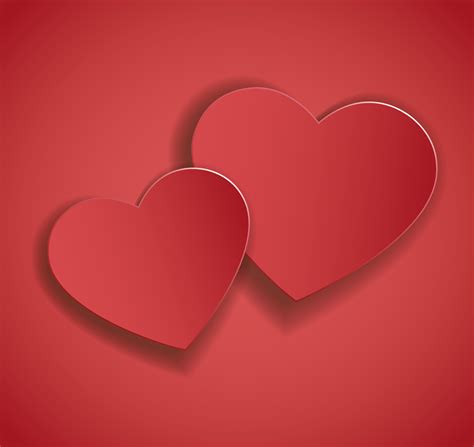 two hearts icon vector. Valentine`s day background - Download Free Vectors, Clipart Graphics ...