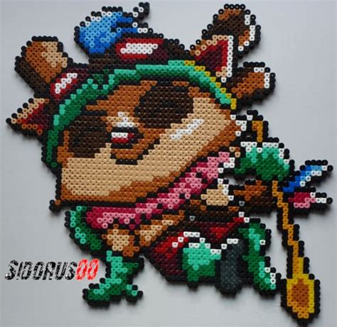 Teemo De League Of Legends Perler Beads Hama By Sidorus00 H 28 Cm L