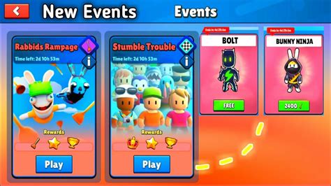 New Event Rabbids Rampage Free Bolt Skin Stumble Guys YouTube