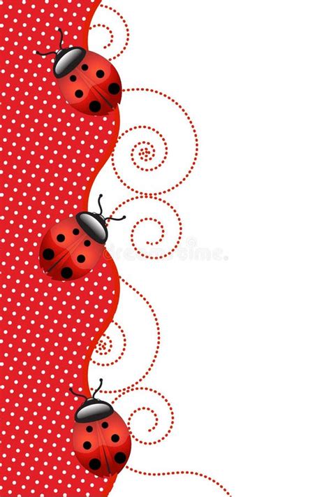 Ladybug Frame Border Stock Vector Illustration Of Backgrounds 19296538