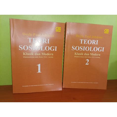 Jual TEORI SOSIOLOGI KLASIK DAN MODERN JILID 1 DAN 2 Doyle Paul Johnson