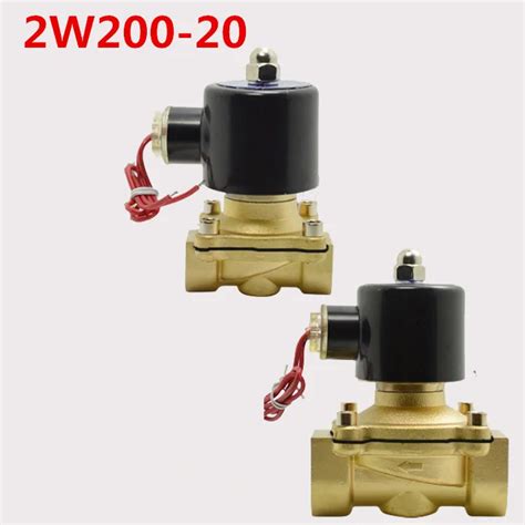 Brass Electric Solenoid Valve Water Air N C 220V AC 3 4 2W200 20