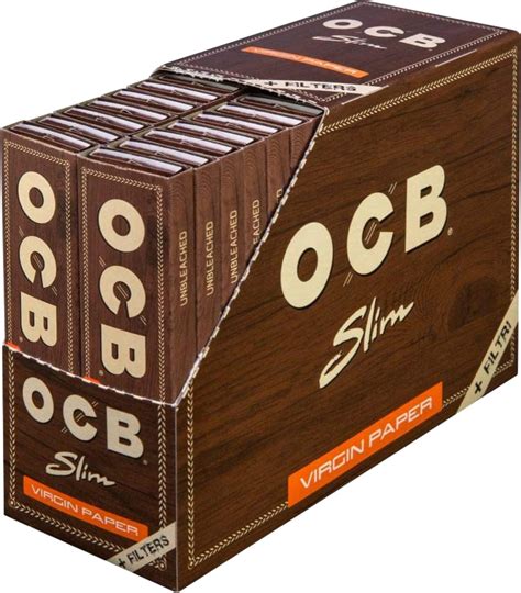 Smoking Accessories Ocb Slim Virgin Paper Rolling Papers With Tips