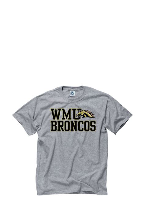 Western Michigan Broncos Grey Slogan Short Sleeve T Shirt 22781250