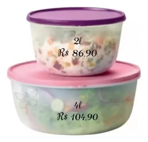 Tupperware Kit 2 Tigelas Armazenagem Alimentos Cozinha Frete grátis