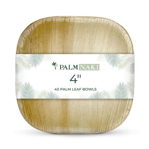 Palm Naki Square Palm Leaf Bowl Count Disposable Dinnerware