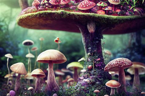 Mushroom Fantasy Digital Art By Billy Bateman Fine Art America